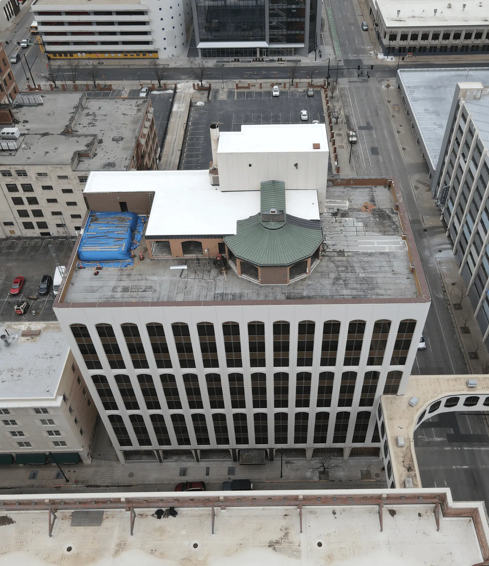 Old Sutton Place in downtown Wichita, roofed by Kramer Roofing
